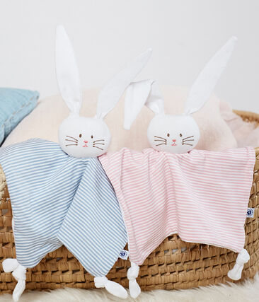 Petit Bateau Baby Blue Bunny Toy