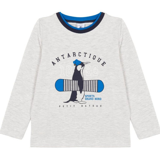 Petit Bateau Boy's Long Sleeve Tee with Graphic (Size 4)
