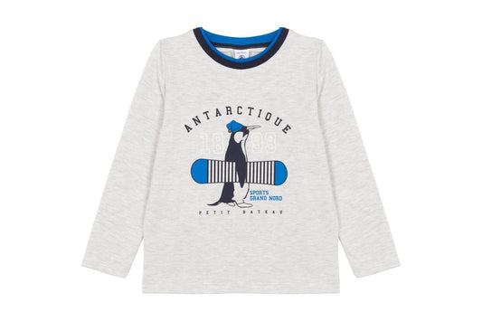 Petit Bateau Boy's Long Sleeve Tee with Graphic (Size 4)
