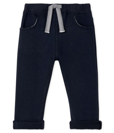 Petit Bateau Baby Boys' Navy Fleece Pants (6m, 12m, 18m, 24m)