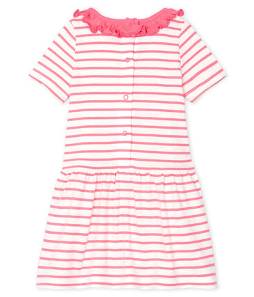 Petit Bateau Baby Girl's Striped Dress with Ruff (6m, 12m, 36m)