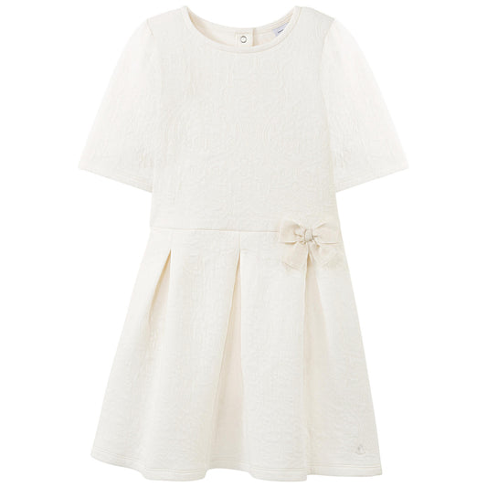 Petit Bateau Embossed Dress in Ivory - 30% OFF(size 4)