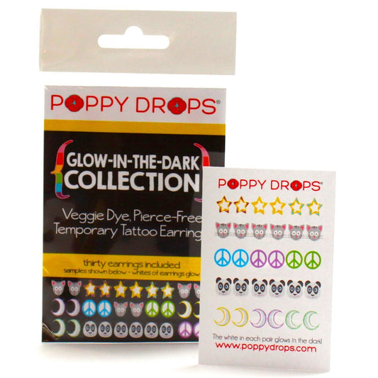 Poppy Drops Tattoo Earrings - Assorted
