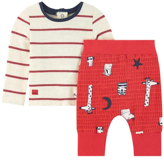 Catimini Baby Boy Fashion Stripe T-shirt and Pants (3m, 6m)
