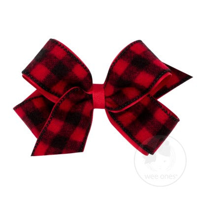 Holiday Flannel Overlay Bow
