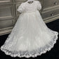Teter Warm Floral Embellished Embroidered Lace Dress