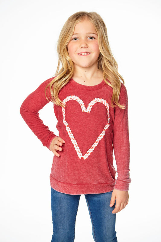 Chaser Girls Long Sleeve T-Shirt - Candy Heart (Size 2, 12)