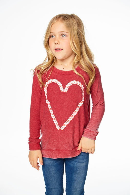 Chaser Girls Long Sleeve T-Shirt - Candy Heart (Size 2, 12)