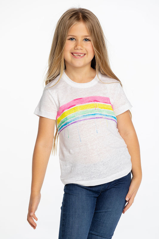 Chaser Girl's Linen T-shirt Rainbow Daze (Size 2, 4)