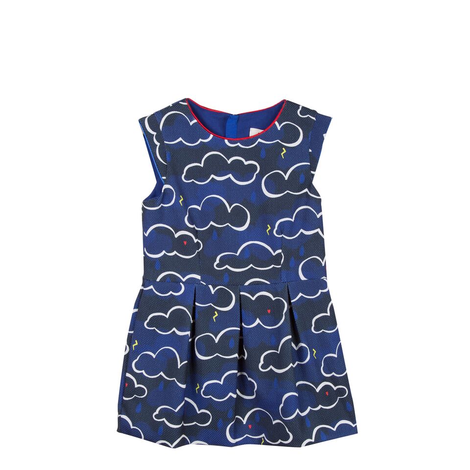 Catimini Printed pique dress with 2-in-1 T-shirt (Size 6, 8)