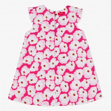 Catimini Poplin Dress Printed with Cherry Blossoms (2A)