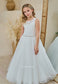 Teter Warm Lace Top Sleeveless Tulle Communion Dress (Size 10, 12)
