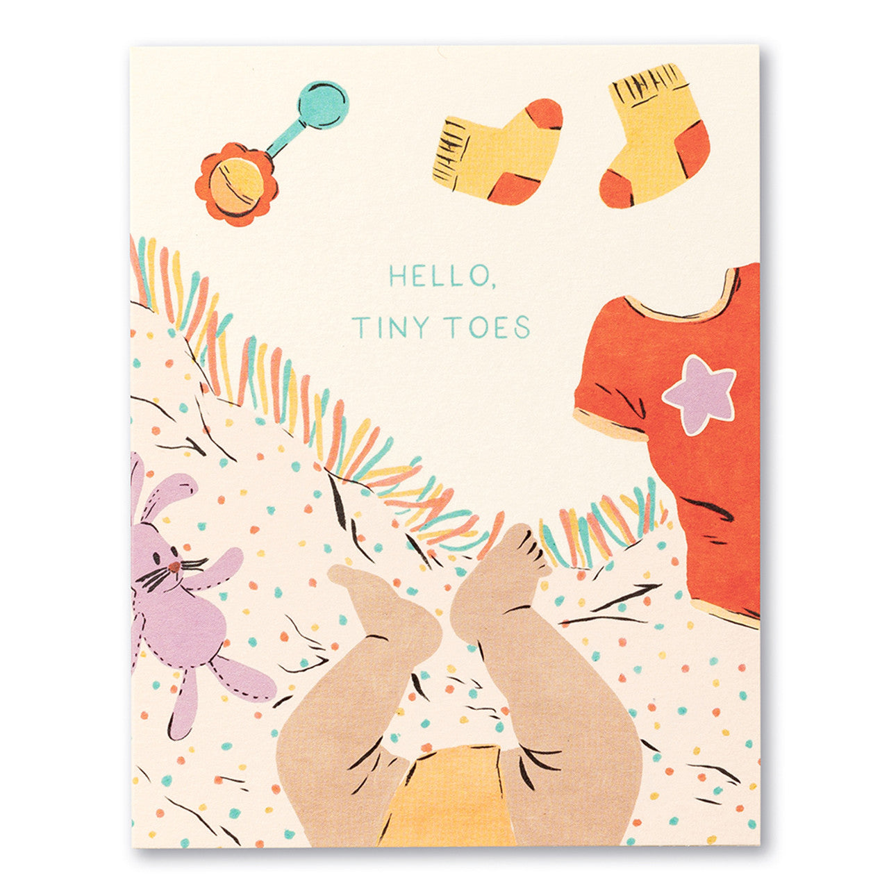 Welcome Baby Card - HELLO, TINY TOES.