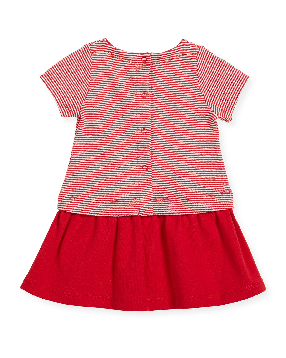 Petit Bateau BABY GIRL SHORT SLEEVE STRIPED TOP DRESS