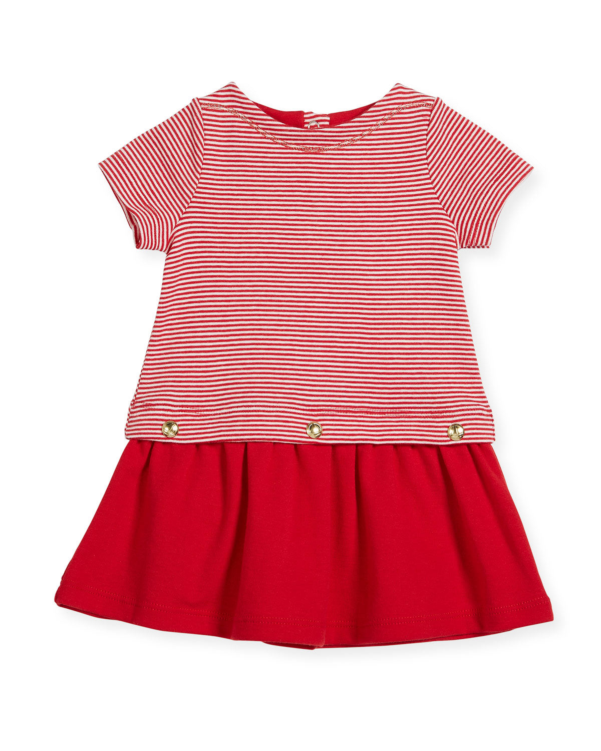 Petit Bateau BABY GIRL SHORT SLEEVE STRIPED TOP DRESS