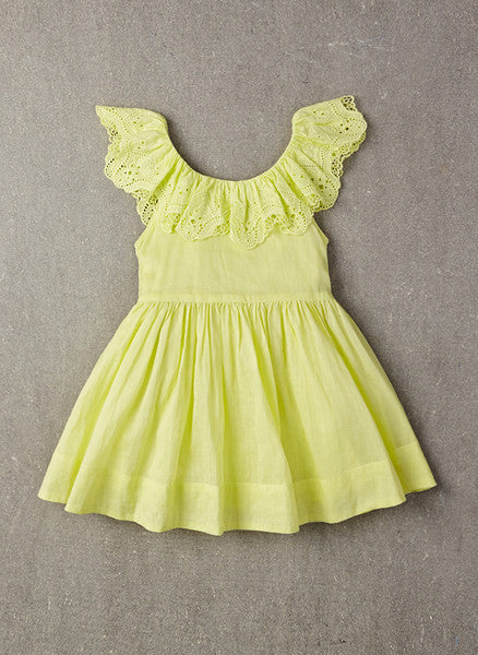 Nellystella Piper Dress in Lime Light Front