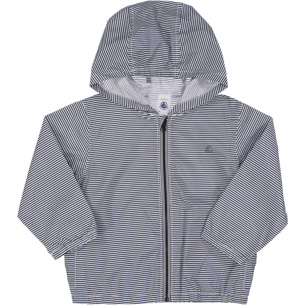 Petit Bateau Windbreaker in Navy Stripes 6m 24m
