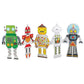 Robot Paper Doll Chain Craft & Color