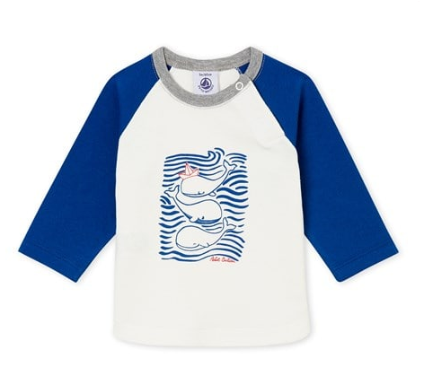 Petit Bateau Baby Boy Whale Shirt (3m)