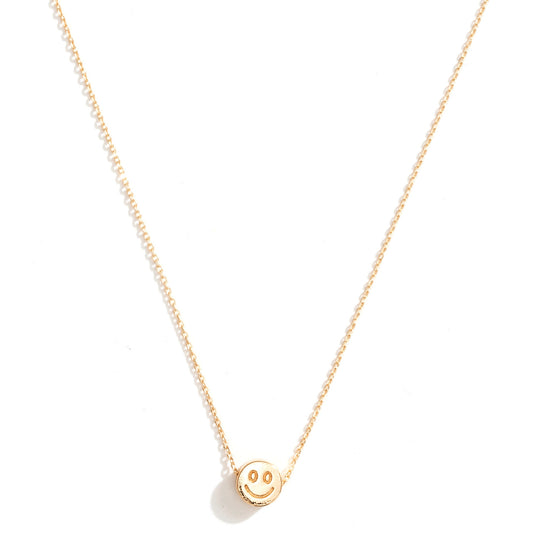 Happy Face Gold Necklace
