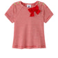 Petit Bateau BABY GIRL STRIPED SHORT SLEEVE TEE WITH BOW