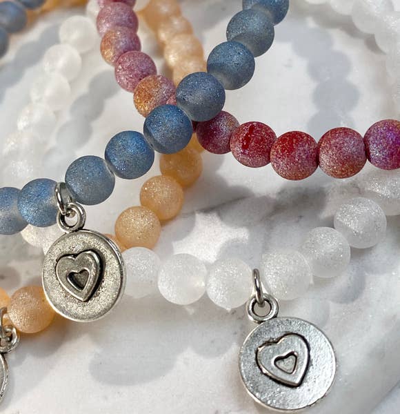Love You Valentine Stone Beads Bracelets