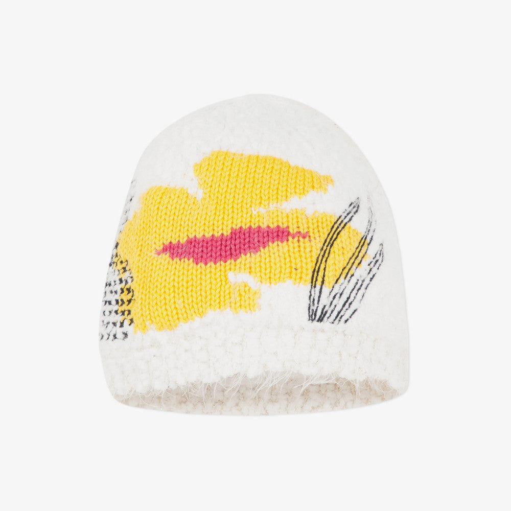 Catimini Girl Graphic Embroidered Jacquard Knit Hat (Size 2, 4, 7/8)