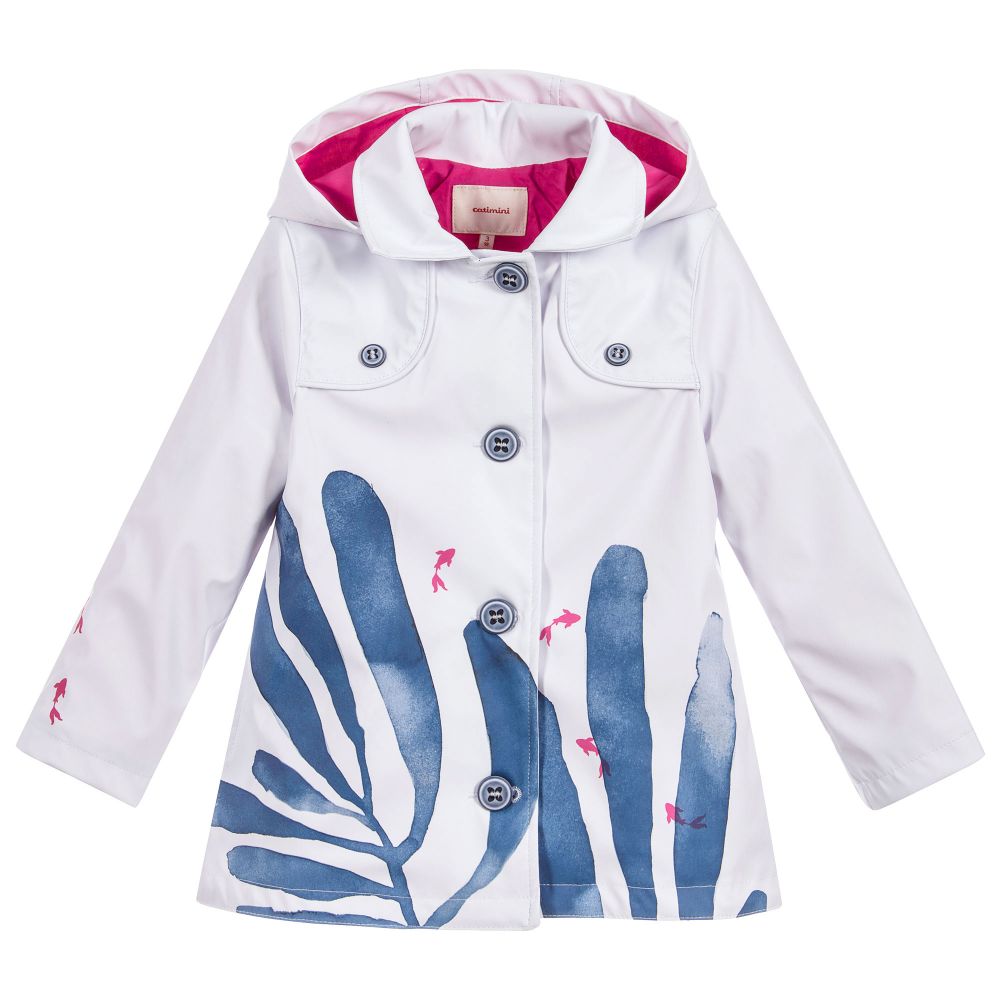 Catimini Raincoat in Aquatic Print (Size 6m, 12m, 18m)