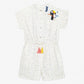 Catimini White Dotted Swiss Romper (Size 4)