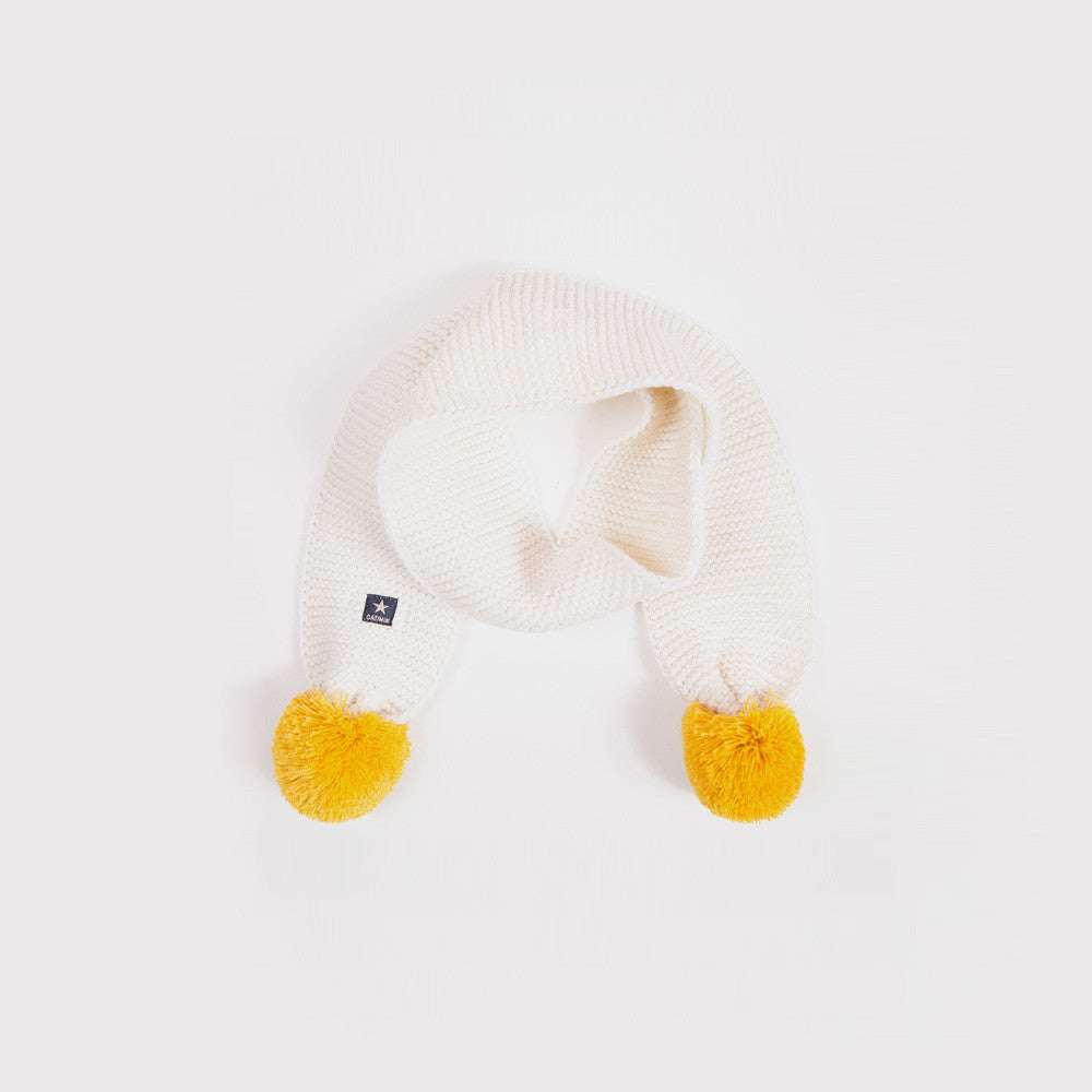 Catimini: Knit Pompom Scarf (One Size)