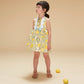 Hucklebones London Girls Gold Lamé Lemon Dress (Size 2, 3, 4, 6, 10)