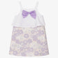 Hucklebones London Girls Lilac Floral Jacquard Dress (Size 2, 4, 8, 10)