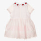 Hucklebones London Girls Pink Organza Ladybird Dress(Size 2, 3, 4, 6, 8, 10, 12)
