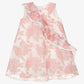Hucklebones London Girls Pink & White Organza Dress (Size 2, 3, 4, 6, 8, 10, 12)