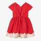 Hucklebones London Girls Red Cotton Twill Dress (Size 3, 4, 6, 8, 10, 12)