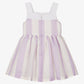Hucklebones London Girls White & Purple Striped Dress (Size 2, 3, 4, 6, 8, 10)