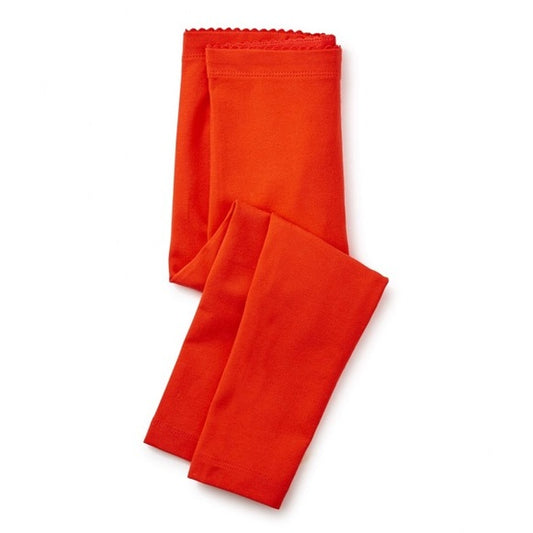 Tea Collection Skinny Solid Baby Leggings in Vermillion (3-6m)