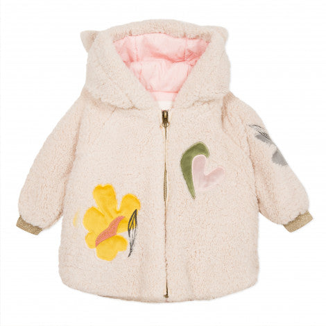 Catimini Little Girl Hooded Faux Fur Jacket with Ears (Size 2, 3, 4, 6)