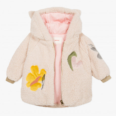 Catimini Little Girl Hooded Faux Fur Jacket with Ears (Size 2, 3, 4, 6)