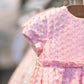 Pink Jacquard Fil Coupé Pinafore Dress by Tartine et Chocolat