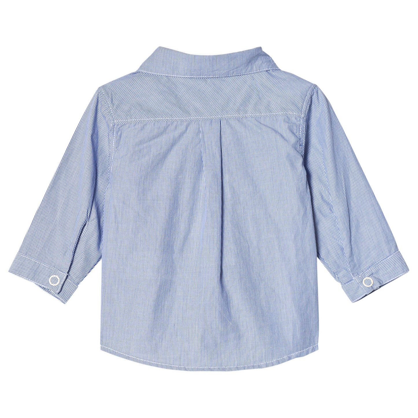 Petit Bateau Baby Boy Blue Button Up Collared Shirt (3m, 6m, 12m)