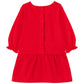 Petit Bateau Long Sleeves Dress with Taffeta Skirt (3m,6m,18m)