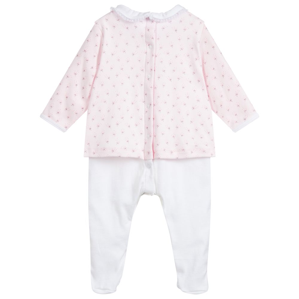Petit Bateau BABY GIRL SLEEVLESS FLORAL COVERALL