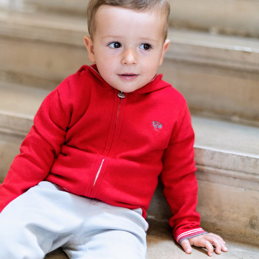Tartine et Chocolat Baby Boy Red Hooded Jacket (1A, 2A, 3A)