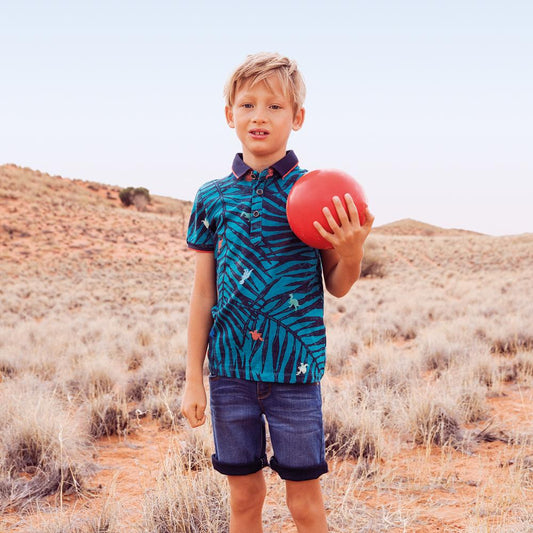 Catimini Boy's Polo shirt with Jungle Print (Size 6)