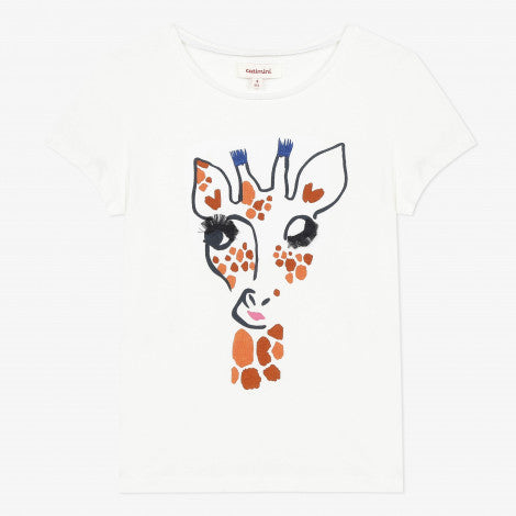 Catimini Giraffe Short Sleeve T-shirt (Size 2, 4, 6)