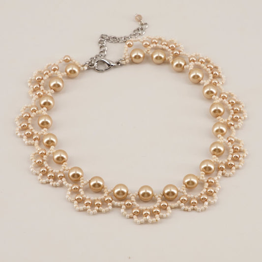 The Designer Charise Lace Pearl Necklace