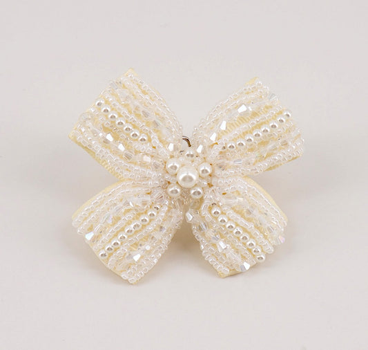 The Nought's & Crosses Pearl Designer Hair Bow