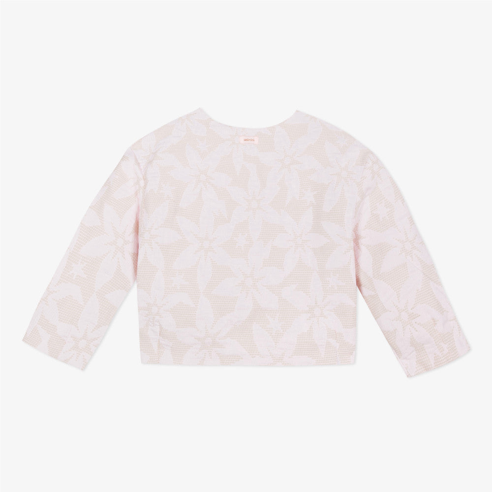 Catimini Smart Jacket in Powder Pink Jacquard (Size 4, 5, 6)