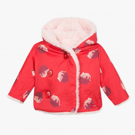 Catimini Baby Girl Reversible Cozy Jacket (Size 6m, 9m, 12m, 18m)